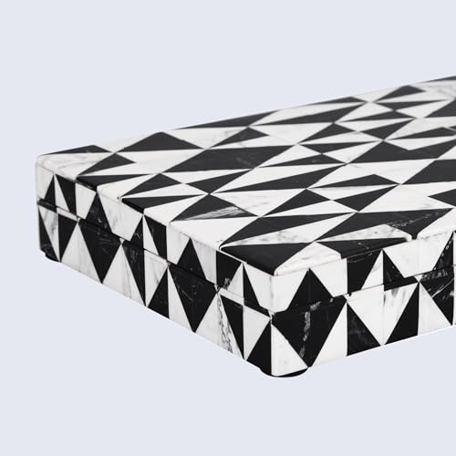 Handicrafts Home Decorative Box 8x6 – Photo Storage Box, Jewelry Organizer, Modern Decorative Storage Box with Lid, Bohemian Table Décor, Vintage Keepsake Box for Shelf or Coffee Table Décor