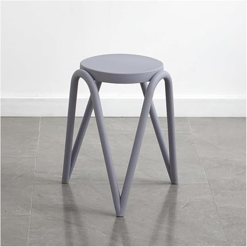 LBLFEBD Taburetes apilables de madera maciza con asiento acolchado, juego de 2 taburetes redondos para encimera de cocina, oficina y aula, taburete tapizado fácil de limpiar