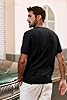 PJ PAUL JONES Mens T Shirt Crew Neck Knitted Tee Shirt, Casual T Shirts UK Short Sleeve Black XXL #3