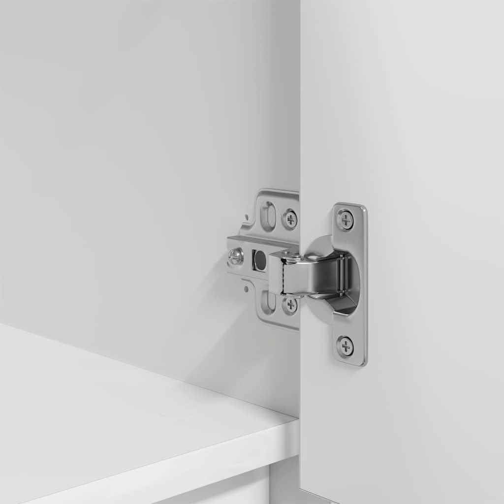 vidaXL Armario con cajón Blanco 55,5x34x119,5 cm Madera de ingeniería, Armario de Almacenamiento, aparador, Armario de Almacenamiento Alto, alacena