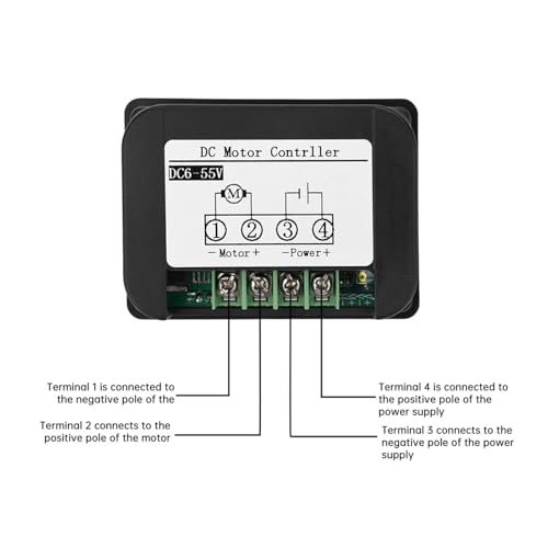 Variador para motor CC de 12V 24V que evita sobrecargas con sensor de voltaje 6