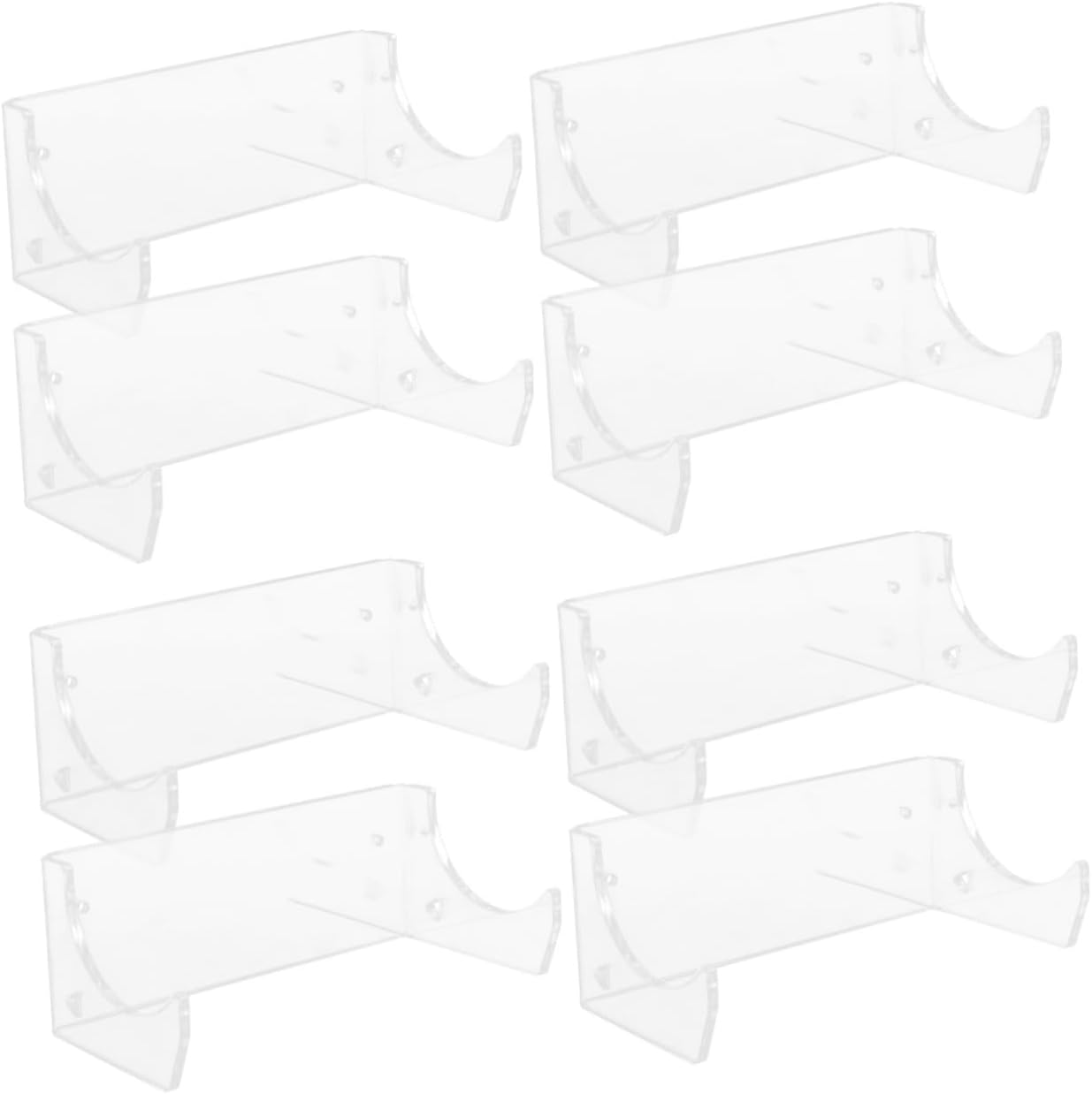 8pcs Acrylic Rolling Pin Holder Wall Mount Rack Display Organizer Kitchen Storage Space-saving Design
