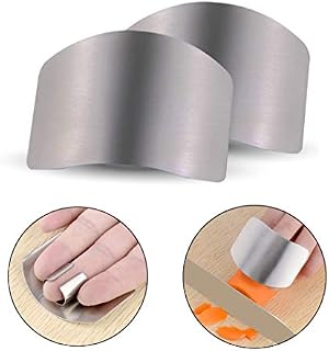 BestProductsBestPrices 2X Finger Guard For Cutting, Unbreakable Stainless Steel Safe Slice Knife Guard
