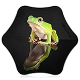 Chovvy キッズ長傘 子供用 長傘 子供日傘 カエル 蛙 黒 ブラック かわいい 可愛い ジャンプ傘 雨傘 超撥水 日傘 UVカット 遮光 遮熱 晴雨兼用傘 反射テープ付 男の子 女の子 通学 小学生 幼稚園 入学祝 入園祝 誕生日