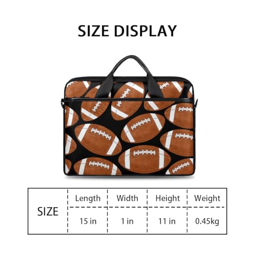 Bolso Maletín para Laptop Football 14-15 Pulgadas Negro y Marrón miniatura 2