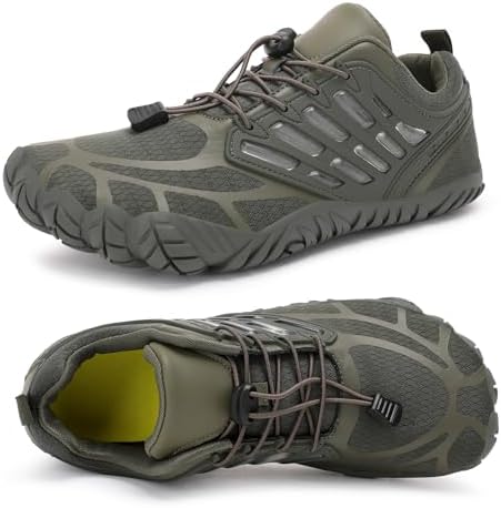 Barefoot Shoes Men Wide Toe Box Zero Drop Minimalist Shoes for Workout Cross-Trainer Walking Hiking Water Weightlifting Grounded Footwear