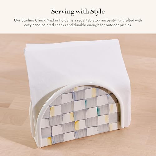 Sterling Check Napkin Holder