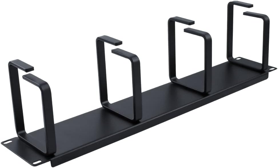 3060-N 19 in. Steel 2U Cable Management Panel Black