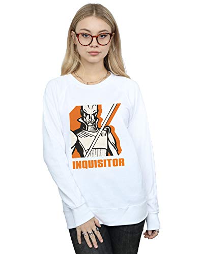 Absolute Cult Star Wars Women's Rebels Inquisitor Sweatshirt White Medium