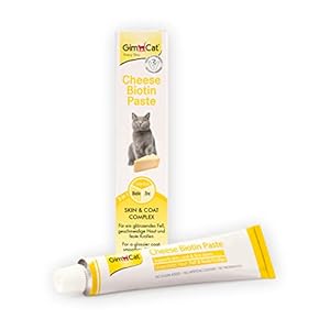 GimCat Pâte Cheese Biotin – Au fromage aromatique, zinc et à l’huile de lin pour le pelage, la peau et les griffes – 1 tube (1 à 50 g)