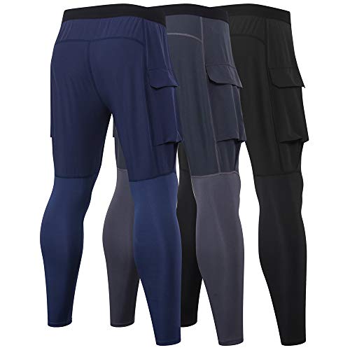 Ajcoflt Calças esportivas masculinas Leggings de secagem rápida respirável Calças de ginástica Leggi