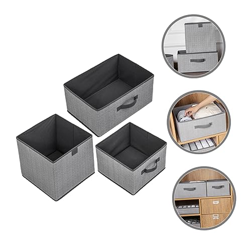 Boîtes de rangement en tissu de capacité avec poignées pour maison