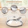 Microwave Splatter Cover for Food, Upgraded Microwave Cover with Water Steamer, Integrated Handle, Plate Covers, Splatter Guard, Cookware Lid, House Essentials for Gift, 10 Inch #2