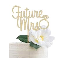 Algopix Similar Product 3 - Future Mrs Cake Topper Gold  Bridal