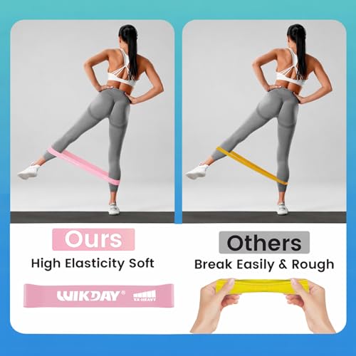 Image of WIKDAY Resistance Bands for Working Out Exercise Loop Bands Workout Bands Set for Men Women Body Stretching, Crossfit Training, Home Workout, Physical Therapy, Booty Legs, Set of 5