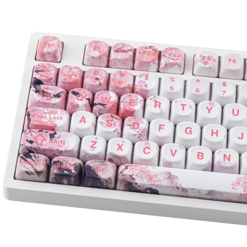 Touches de clavier anti-effacement PBT Tsungup rose pour switch MX
