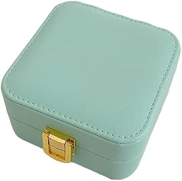 Jewelry Box Small Jewelry Box Square Jewelry Case with Mirror High-end Leather Travel Jewelry Storage Box Jewellry Holder Color C