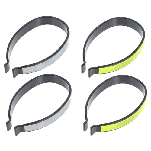 Mikikit 4pcs High Visibility Reflective Bicycle Pant Clips Trouser Wraps for Night Riding Lightweight Cycling Accessories for Urban Commuting Outdoor Adventures