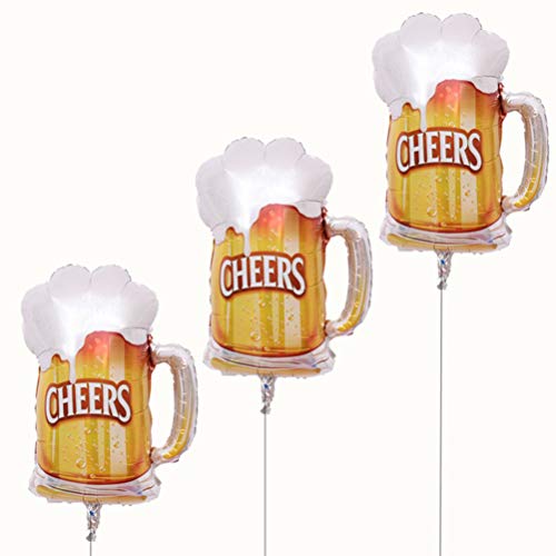 TOYANDONA Dos Globos,una Corona Preciosa y un Vaso de Cerveza,un Globo de película de poliéster,un Globo de Helio,una Fiesta de cumpleaños Decorado.