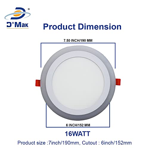 Image of DMT 15 Watt Round PGB Effect 3D LED Panel Light (Multicolour).