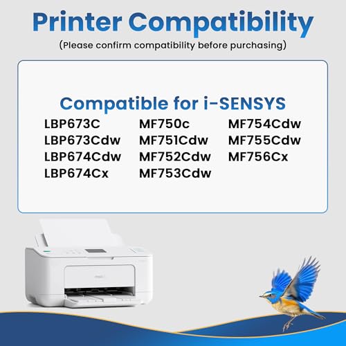 Jhaan 069H MF752cdw toner kompatybilny z Canon i-Sensys MF752Cdw Toner LBP673Cdw MF753Cdw LBP674Cx LBP674Cdw MF751Cdw MF754Cdw MF755Cdw MF755Cdw MF755Cdw MF756Cdw MF769H 066669 (czarny, cyjan, żółty