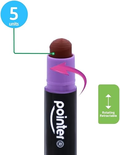 Miniatura 5 de Pointer Resaltadores de gel  Juego de 8 colores  Sin sangrado, sin ácidos, diseño retráctil  Suministros escolares y de oficina para notas, diarios