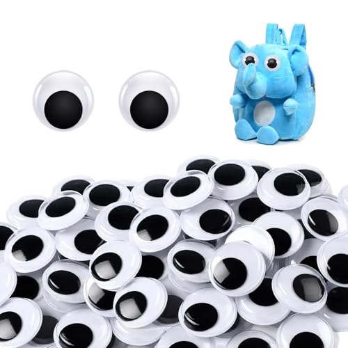 Hxjfnb 100 Stück 20mm Wackelaugen Selbstklebend Runde Schwarz Weiß Selbstklebend Wackelaugen Groß SchwarzWackelaugen Groß BastelnWackelaugen Geeignet Zum Basteln Dekorieren Und Scrapbooking