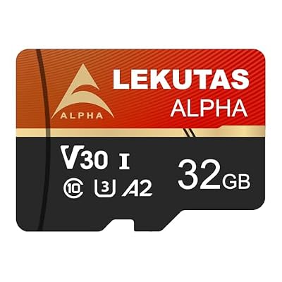 LEKUTAS 32GB Micro SD Card, microSDXC TF Card UHS-I Flash Memory Cards, High Read Speed 80MB/s, C10, U3, A2, V30, for Full HD & 4K UHD Video Recording