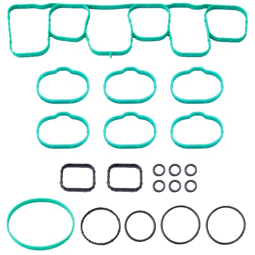 Engine Intake Manifold Gasket Set Compatible with Ford Lincoln Vehicle Edge Explorer F-150 Police Mustang Flex Taurus Transit-150 250 350, MKS MKT MKZ MKX 2011-2020 Replaces# MS97118-1, MS971181