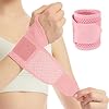 Hnonoxy Protège Poignet Respirant, Support de Main, Protection Contre les Entorses du Poignet et des Tendons, pour Hommes et Femmes (Rose)