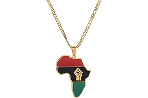 Gold Africa Pendant Necklace