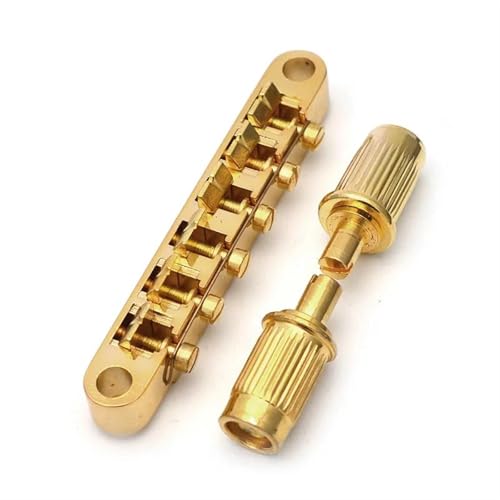 ギターの交換用ブリッジパーツ LP/SGエレキギター用ギターブリッジ クローム ブラック ゴールド(Gold)