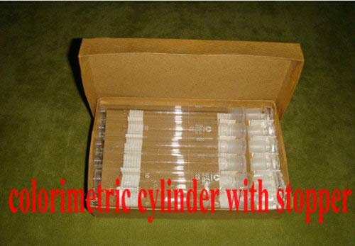 Cylindre colorimétrique 25 ml avec bouchon en verre Gowe pour analyses en lot de 12