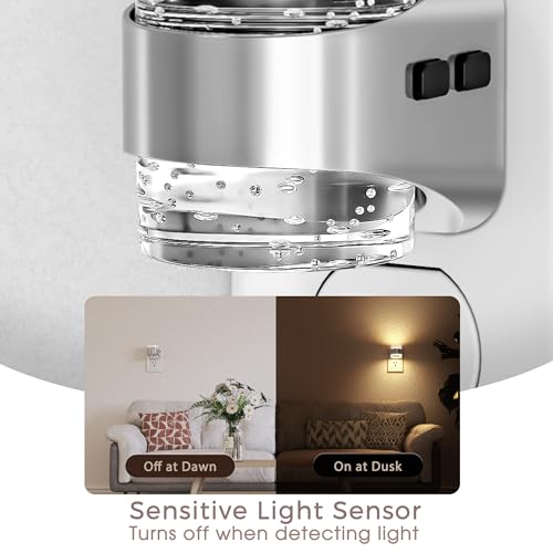 Image of Briignite LED Night Light Plug into Wall[2 Pack], Dimmable Night Light with Bubble Design 3000K Warm & 5 Brightness Levels, Dusk to Dawn Sensor Nightlights for Nursery, Hallway, Bathroom, Kids Room
