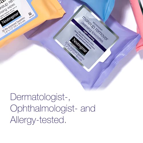 Neutrogena Makeup Remover Cleansing Towelettes Night Calming, 25 Count, 3Pk #TOP5