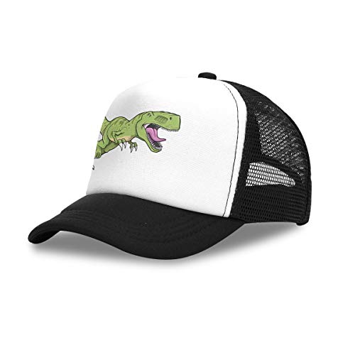 Kkmkshhg The Fierce Dinosaur Youth Adjustable Mesh Hats Baseball Trucker Cap For Boys And Girls (Black 2, One Size) #TOP1