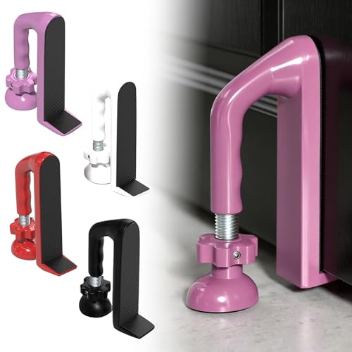 Adjustable Anti Theft Door Stopper Portable Security Device Heavy Duty Door Lock for Travel Hotels Apartments and Home Use (Red) - Image 3