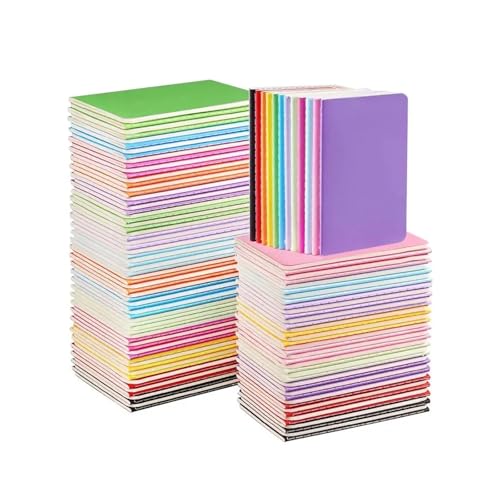 Mini cuadernos de bolsillo forrados en pack de 120 block de notas pequeños de colores para notas