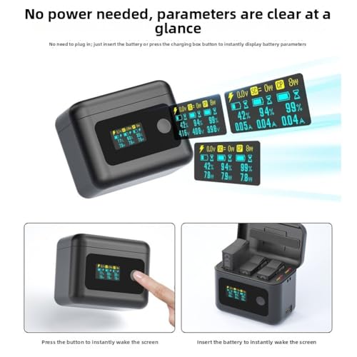 Funda de carga rápida con pantalla LED digital para baterías de Hero 13 8