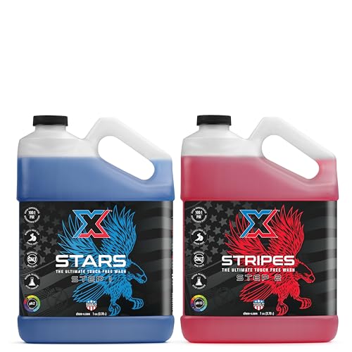 Chem-X Stars + Stripes: The Ultimate Touch Free Vehicle Wash Removes Road Film Grime and Oxidation No Contact Wash for Trucks Fleets Equipment and Cars - 1g