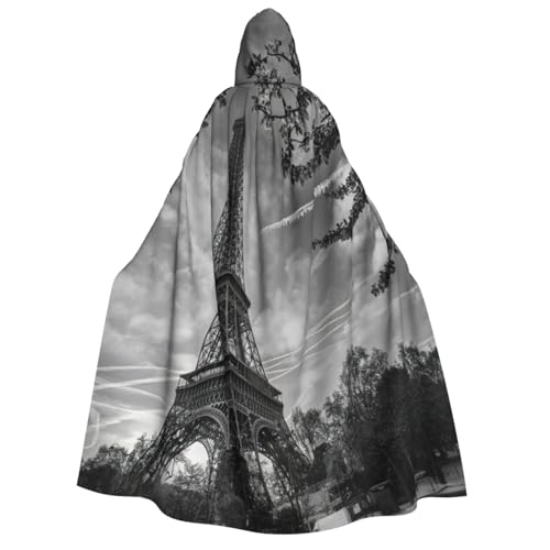 Cape à capuche Tour Eiffel médiévale d'Halloween et cosplay