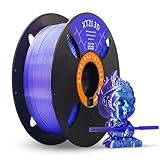 XTZL3D Hochgeschwindigkeits-PLA-Druckfilament, Seiden-Mehrfarbenkombination, geeignet für die meisten FDM-3D-Drucker,Dimensional Accuracy +/-0.02 mm,1KG (A-Lila-Blau)
