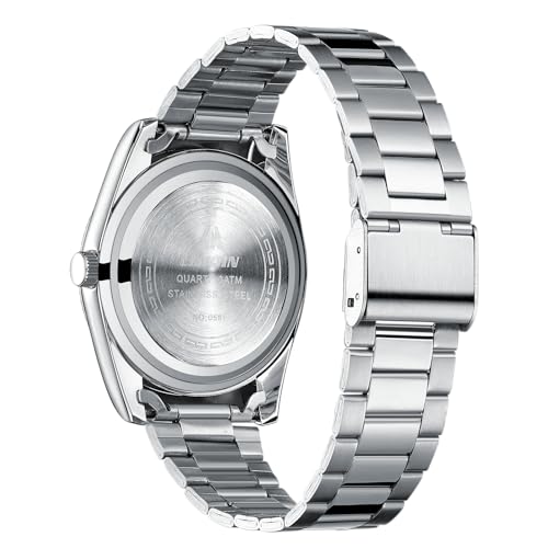 Image of LN LENQIN Mens Watches Waterproof Stainless Steel Watch for Men Analog Quartz Fashion Business Designer Wristwatch