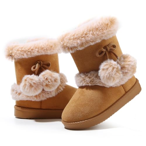 Image of Femizee Girls Boys Warm Winter Boots Kids Outdoor Snow Boots(Toddler /Little Kid)