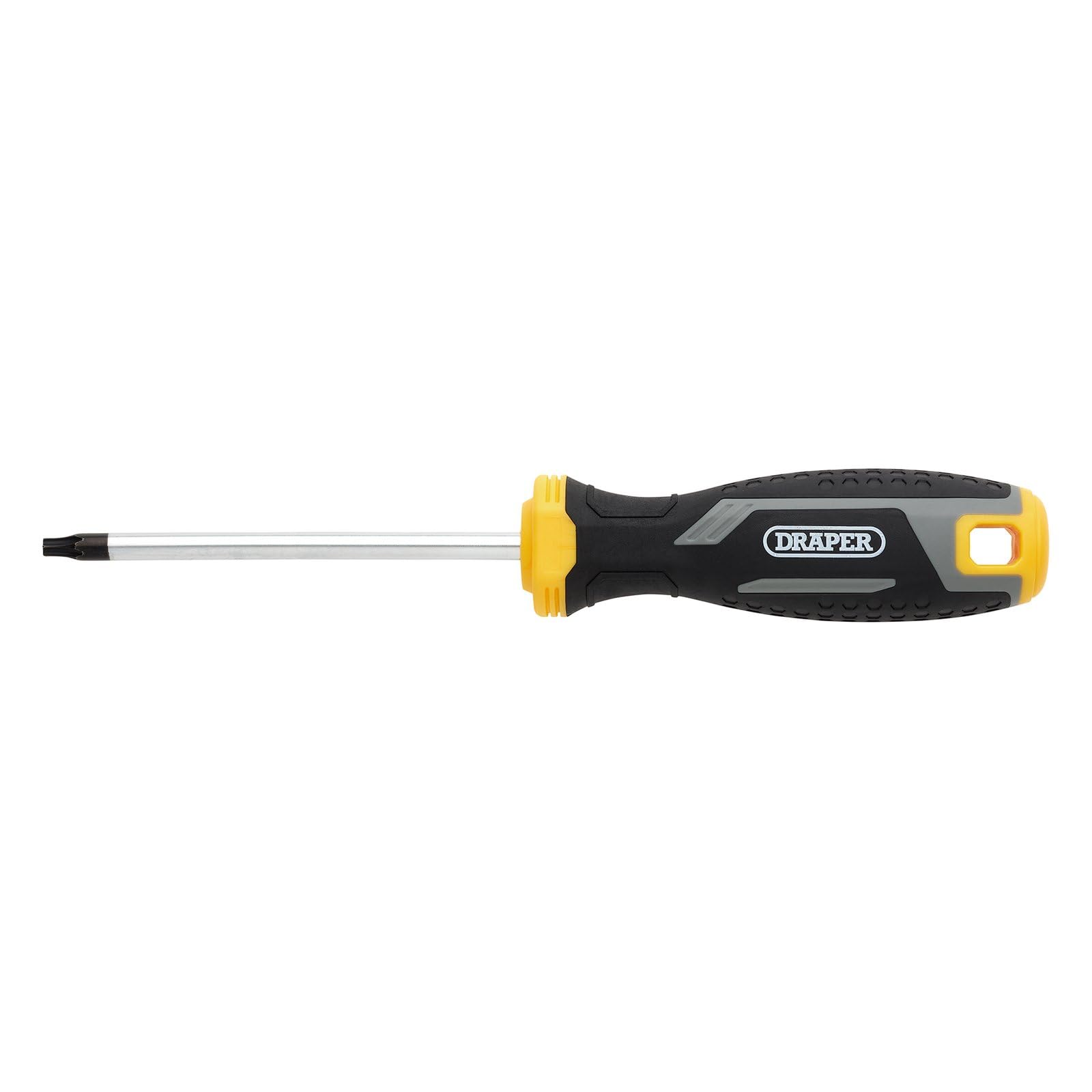 Draper TX-STAR Tamperproof Soft Grip Screwdriver, T25H x 100mm - 13423 - Magnetic Tip, CRV Blade, Grey and Black - Image 2