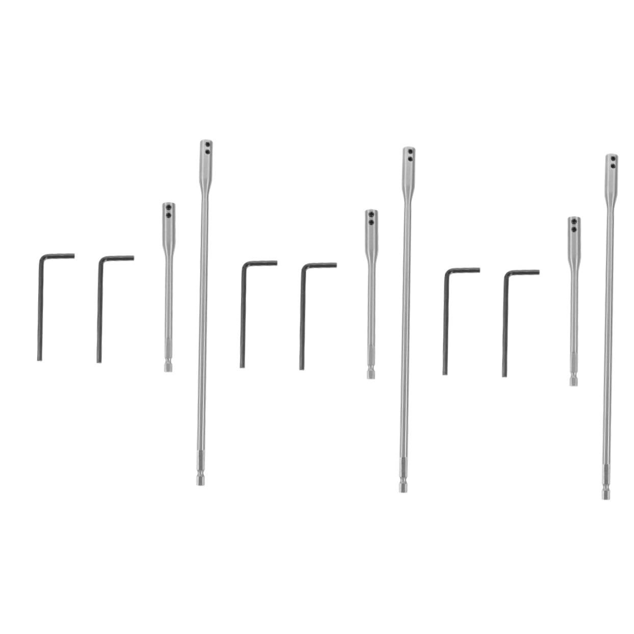 Artibetter 3juegos Extensión De Taladro Hexagonal Kit De Brocas Para Carpintería Con Llaves Rápida y Estable Herramienta De Mano Para Proyectos De Madera