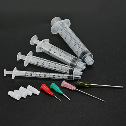 Dispensers Applicator Syringes Set 1/3/5/10ml Dispensing Syringes With Dispensing Needles And Caps for DIY Quilling Acrylic Painting Oiler Bottle Craft Artwork Hobbies