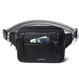 LATMAP 3L Bauchtasche Damen, Sling Bag Bumbags for Ladies Kleine PU Leder Fanny Pack Brusttasche Diebstahlsicher