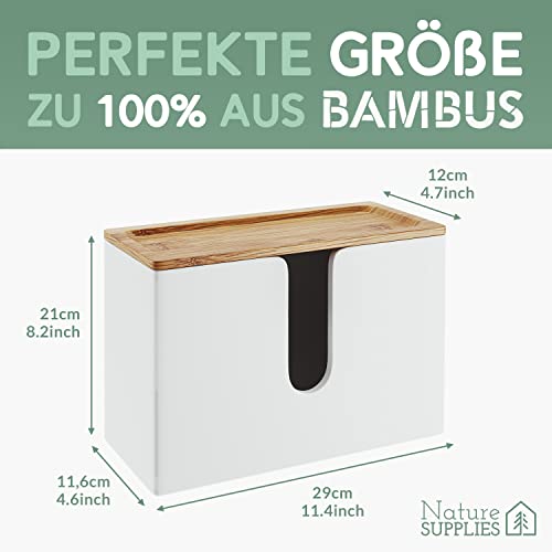 Nature Supplies Papierhandtuchspender aus Holz - Papierhandtuchhalter Mit Wandhalterung oder bei Tisch, für Papierhandtücher mit C-, Z- oder Interfold-Falzung