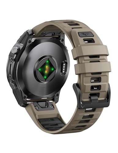 ANBEST Correa para Garmin Fenix 6 Pro/7/8 47mm, Correa Silicona 22mm Quick-fit para Fenix 6/7 Pro/5/5 Plus/Instinct 2X/Descent MK 3 51mm/2/2i